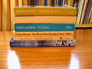 lot of 6 paperback books by Farley Mowat Ordeal By Ice, Polar Passion, Tundra - Imagen 1 de 1