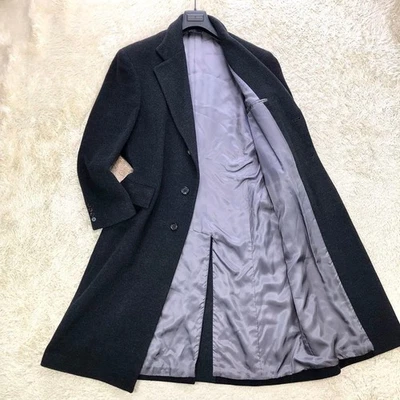 Polo от Ralph Lauren 80-х винтажный винтажный Chesterfield пальто размер M шерсти черный мужчин - Изображение 1 из 4