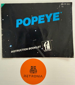 Popeye Nintendo Nes Game Instruction Manual UKV PAL A Version