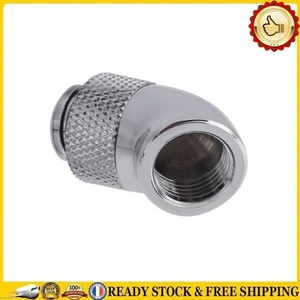G1/4 Screw Thread 45 Degree Elbow Rotation Brass Connector Fitting(Silver) - Bild 1 von 6