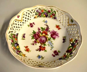 Obstschale, Porzellan, schön handbemalt - Preissenkung! - Bild 1 von 9