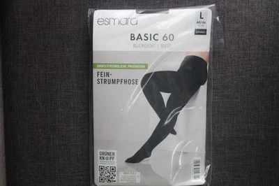 Esmara Strumpfhose Blickdicht Gr. 44-46 Schwarz Matt Neu OVP - Bild 1 von 2