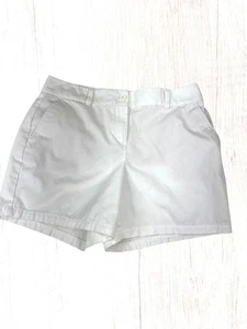 Pantalones Cortos Loft Para Mujer 6 Blanco Mezcla de Algodón Clásicos Chinos Elastizados Informales Verano - Imagen 1 de 3