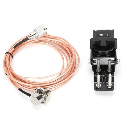 Rb46 Mobile Car Antenna Mounting Bracket And Feeder Line Twoway Radio Access AM - image 1 of 4