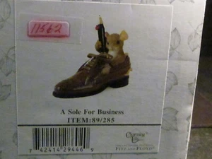 Charming Tails A SOLE FOR BUSINESS 89/285 Mouse Man's Shoe New Old Stock - Picture 1 of 1
