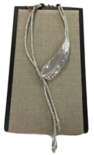 Authentic UNOde50 Silver "feather" Necklace COL1306MTL0000U - UNO De 50