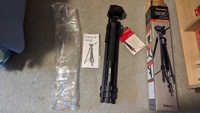Camera tripod - Sunpak Platinum Plus by Sunpak 5858D Photo Video Tripod Black - Image 1 of 4