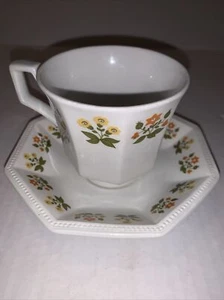 JOHNSON BROS HERITAGE POSY CUP COFFEE TEA IRONSTONE MADE IN ENGLAND Saucer Set - Picture 1 of 5