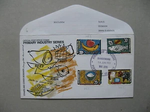 AUSTRALIA, cover FDC 1972, food cattle rice fruit fish - Picture 1 of 1