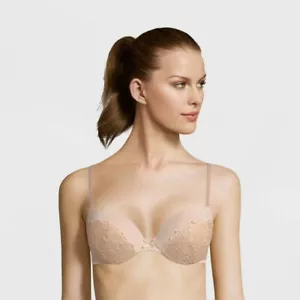 Sujetador push-up Maidenform Self Expressions Natural Boost 38D desgaste desnudo 2 maneras NUEVO - Imagen 1 de 12