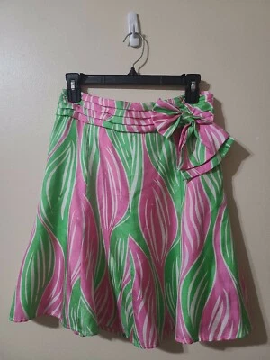 Falda LILLY PULITZER Seda Adeline Estampado PREPPY TÉ SUREÑO Talla 2 Foto 1 de 4