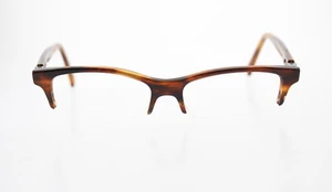 JEAN LAFONT NABAB  067 HAVANA BROWN HALF RIM CAT EYE FRAMES 53/16-142 MM FRANCE - Picture 1 of 8