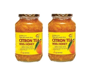 Té de miel de limón 2 frascos de vidrio - 2,2 libras/1 kg cada naranja - Imagen 1 de 7