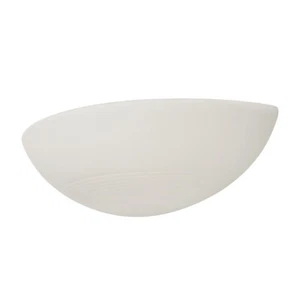 Litecraft Wall Light Ceramic Ribbed Uplighter E14 Fitting - Ivory - Picture 1 of 2