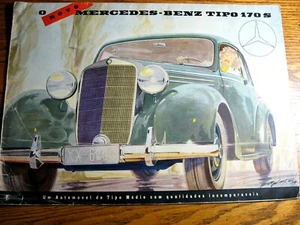 1949 1950 1951 Mercedes-Benz Typ 170 S Farbprospekt, original portugiesisch - Bild 1 von 4