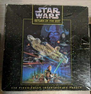 Milton Bradley Star Wars Return Of The Jedi Jigsaw Puzzle 550 Pcs Sparkle Foil - Picture 1 of 2