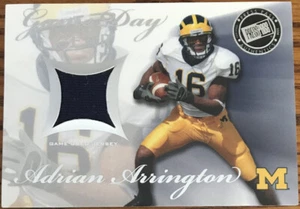 2008 Press Pass SE Game Day Gear Jerseys Silver Adrian Arrington GDG-AA Michigan - Picture 1 of 2