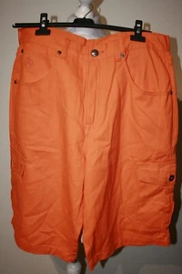 Eight 732 8732 Cargo Denim Shorts -W36 x L13.5- Orange - Young Jeezy - Rare MINT - Picture 1 of 9