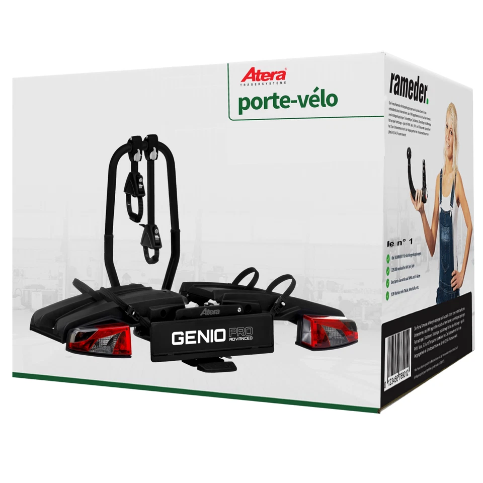 Atera porte-vélo fixation Genio Pro Advanced black pour 2 vélos 60 kg - Photo 1/4