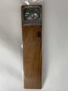 UNIQUE THAI WOODEN BOOKMARK METAL PLATE HANDCRAFT Knot PATTERN- Cat L8 - Picture 1 of 4