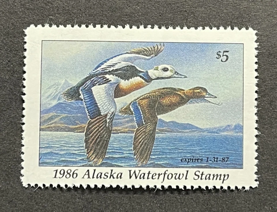 WTDstamps - 1986 ALASKA - State Duck Stamp - Lot1 - Mint OG NH  - Image 1 of 2