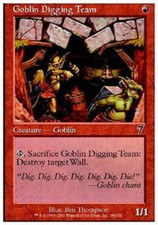 4x Goblin Digging Team MTG 7th Edition NM Magic Regular
