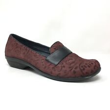 Dansko Clogs Loafers Shoes Womens Size 7.5-8 US 38 EU Burgundy Leather Floral