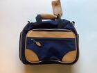LL BEAN Canvas Leather Small Weekender Carry On Duffle Range Bag Blue No Strap