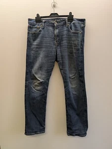 American Eagle Jeans Herren W36 L32 hellblau Denim Airflex+ Straight Distressed - Bild 1 von 10
