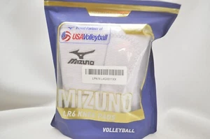 Mizuno Volleyball Knee Pads Medium White Low Rise Design Freedom Movement Pair - Picture 1 of 4