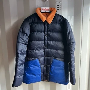 Mens Barbour x ASOS Baffle Liddesdale Jacket Coat New Size Medium Navy Blue BNWT - Picture 1 of 4