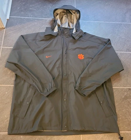 NIKE CLEMSON TIGERS TEAM ISSUED FOOTBALL WATERPROOF MEN'S JACKET SZ 4XL USA MADE Cover