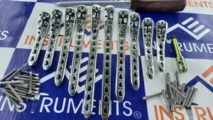 Low bend Medial Distal Tibia 4,5,7, 9&11 Hole Locking Plate & LCP Screw-112Pc SS - Picture 1 of 7
