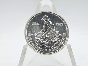 1983 1oz .999 Feinsilber Engelhard "Prospector" Medaille **KEY DATE** #1 - Bild 1 von 2