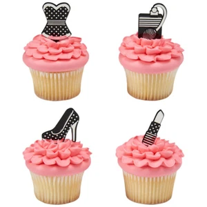 Girls Night Out Cake Picks (24 Pieces) Fashion Themed Cake Decor, - Picture 1 of 1