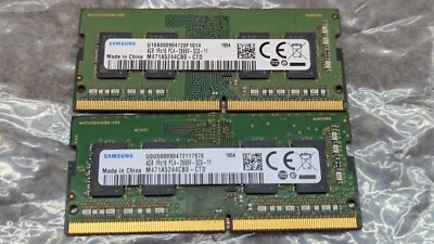 2 Samsung 4GB PC4-21300 DDR4 2666 MHz SODIMM Laptop Memory RAM M471A5244CB0-CTD - Image 1 of 4