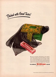 Print Ad Clark's Teaberry Chewing Gum 1946 Full Page Large Magazine 10.5"x13.5" - Picture 1 of 1