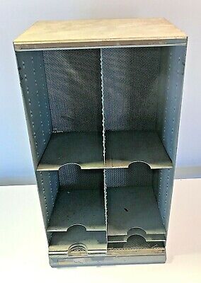  Vintage Metal Industrial Shelf Hardware Stack Bin Rack 16 1/2  Tall  • 73.33£