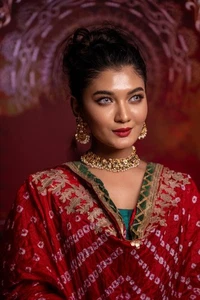 Jadau choker set multicolor indian traditional necklace earrings  hyderabadi - Picture 1 of 6