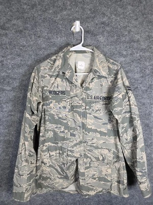 US Air Force ABU Jacket Womens 4R Camo Utility Ripstop Tiger Stripe Patches - Image 1 of 4