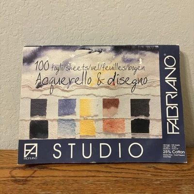 Fabriano Artistico 9.5x13 Watercolor 100 Sheets 25% Cotton Cold Pressed 72 Lbs - Image 1 of 4