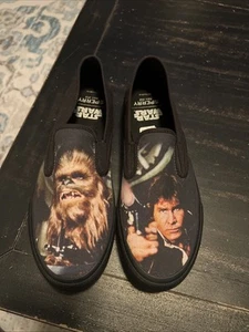 Sperry X Star Wars Men’s Size 9.5 M Slip On Black Boat Shoes Han Solo & Chewy - Picture 1 of 7