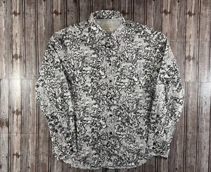 Camisa de trabajo a medida con estampado gráfico Rag & Bone talla XL color blanco negro nueva con etiquetas - Imagen 1 de 7