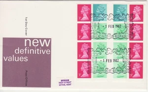 GB Stamps First Day Cover Machin Definitive BOOKLET PANE x841u & x841ua 1982 - Picture 1 of 1