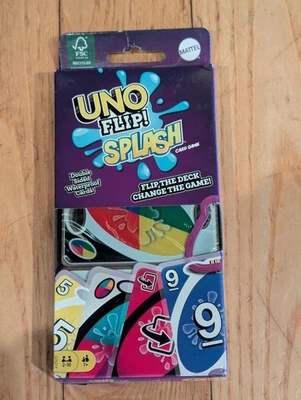 Mattel UNO Flip! "SPLASH" Edition / Double Sided Card Game - New - Image 1 of 4