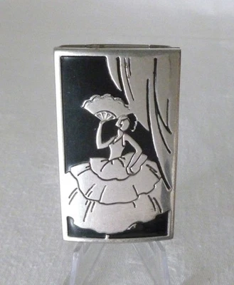 Art Deco Vashe Powder Compact with Spanish Dancer - Image 1 of 4