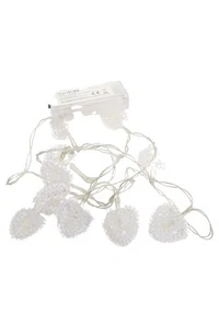 PROVIDA Catena Luminosa Donna Trasparente LED Cuore Batterie Vintage - Foto 1 di 1
