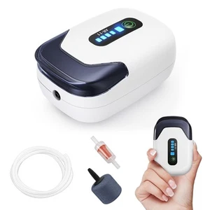 Aquarium Air Pump, Mini Rechargeable Portable Oxygen Pump with Single Outlet,... - Picture 1 of 7