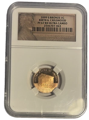 2009-S Birth And Childhood Lincoln Label Graded PR67 Ultra Cameo By NGC. - Image 1 of 2
