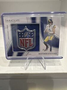 2023 1 OF 1 Matthew Stafford Immaculate NFL SHIELD PATCH Logo  1/1